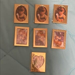 Gold Heart, Oval  & Rectangle Small Picture Frame Set